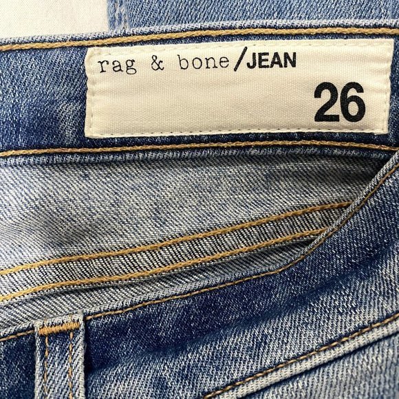 Rag & Bone Dre Distressed Ankle Slim Boyfriend Jeans in Atwater Size 26 - Picture 3 of 10